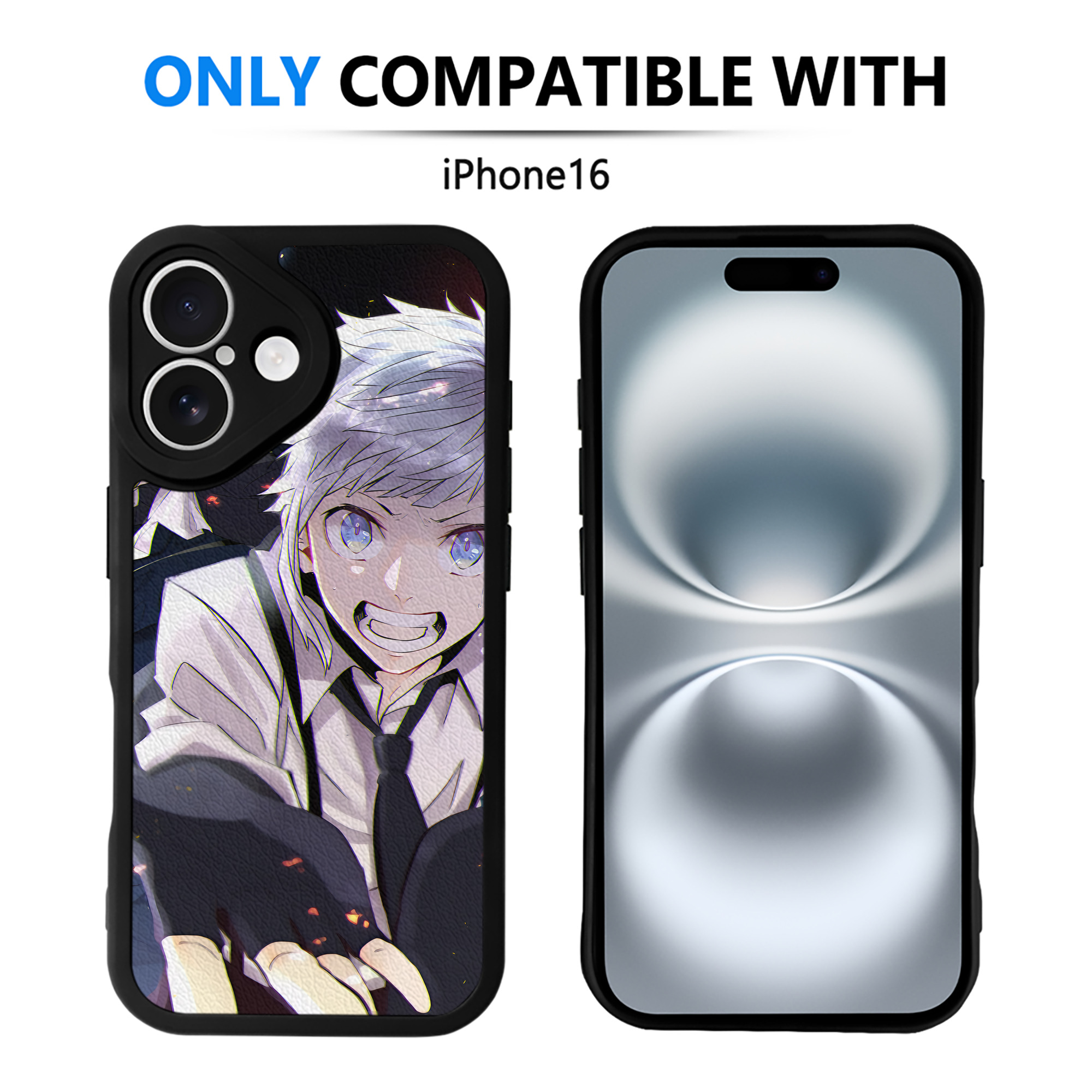 （画像用） 文豪ストレイドッグス Bungo Stray Dogs 【iPhone 16シリーズ対応】シリコンスマホケース（レザー調） 材質：シリコン